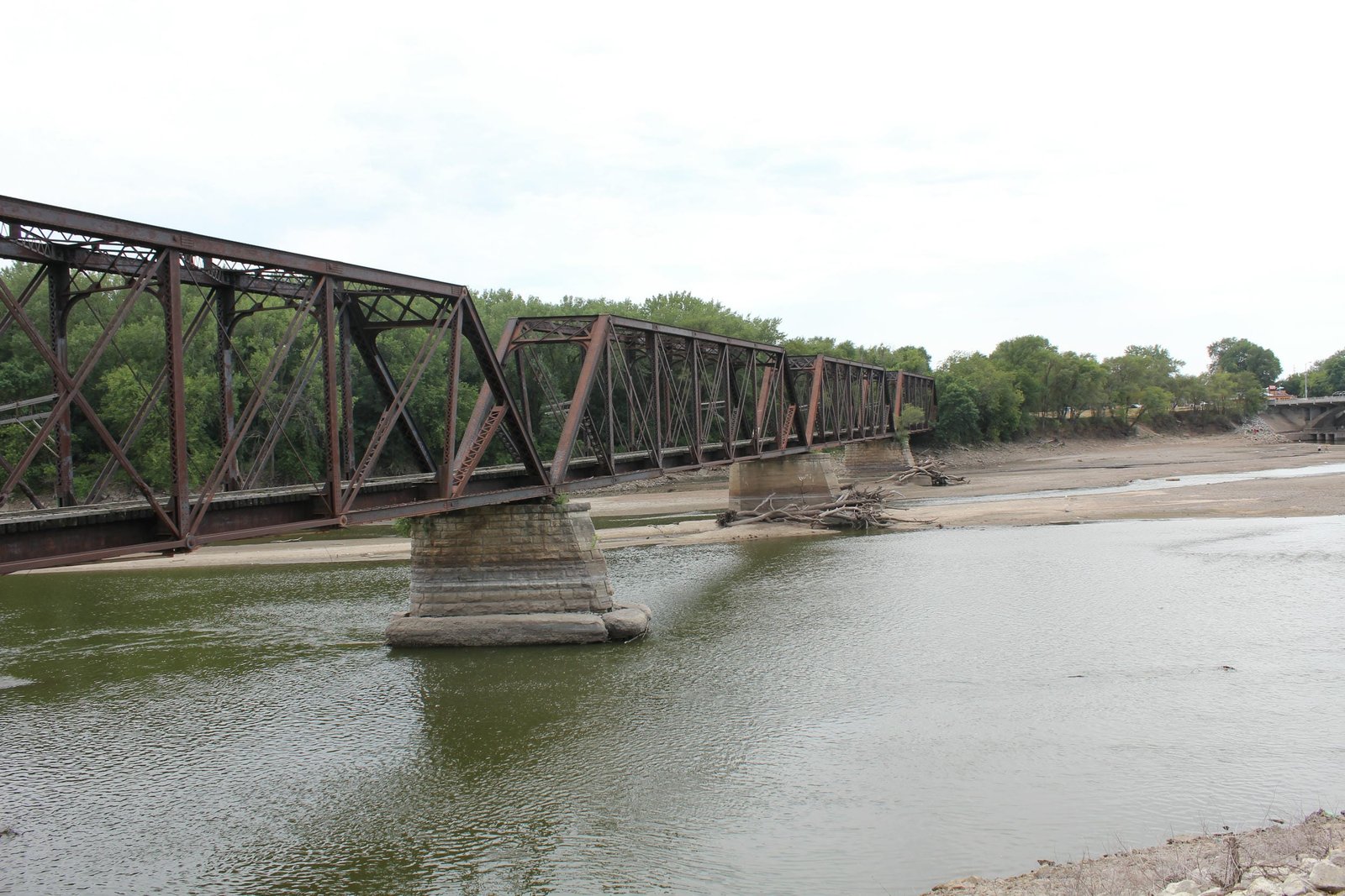 Looking west
